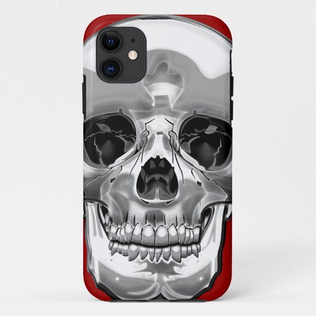[600] Silver Human Skull Case-Mate iPhone Case (Back)