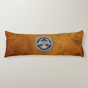 [600] Silver Roman Imperial Eagle over Medallion Body Cushion