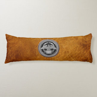 [600] Silver Roman Imperial Eagle over Medallion Body Cushion