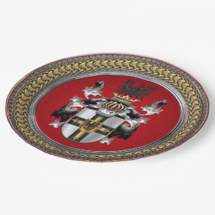 [600] Teutonic Order Coat of Arms Paper Plate