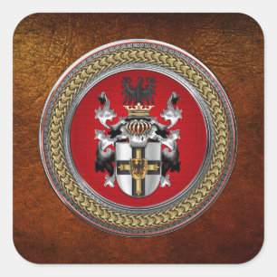 [600] Teutonic Order Coat of Arms Square Sticker