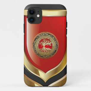 [600] Treasure Trove: Celtic Tree of Life [Gold] iPhone 11 Case