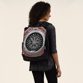 [600] Vegvisir - Viking Silver Magic Runic Compass Backpack