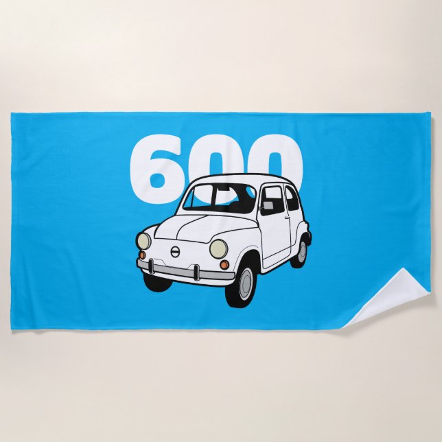 600 white v2 beach towel (Front)
