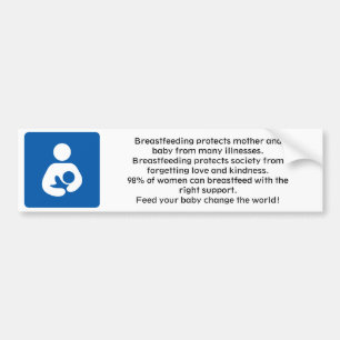 600px-Breastfeeding-icon-med.svg, ... - Customized Bumper Sticker