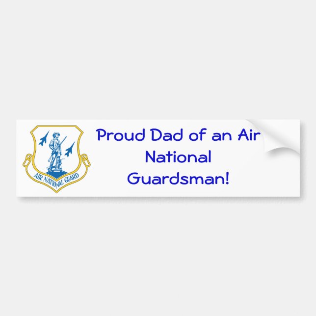 600px-US_Air_National_Guard_Insignia.svg, Proud... Bumper Sticker (Front)