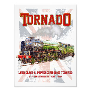 60163 Tornado Vintage Steam Train Locomotive Photo Print