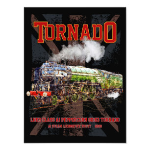 60163 Tornado Vintage Steam Train Locomotive  Photo Print