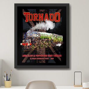 60163 Tornado Vintage Steam Train Locomotive Poster