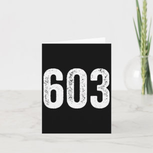 603 Distressed New Hampshire Area Code Card