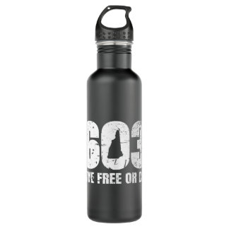603 New Hampshire  - Live Free or Die 710 Ml Water Bottle