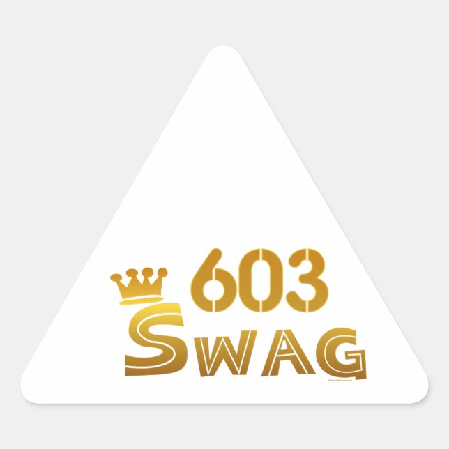 603 New Hampshire Swag Triangle Sticker (Front)
