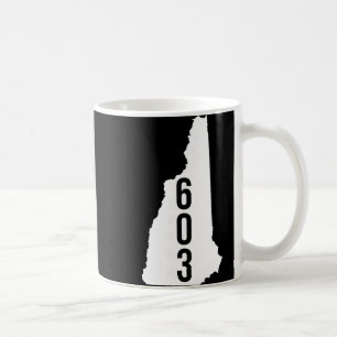 603 Nh New Hampshire Area Code State Map Tee Coffee Mug
