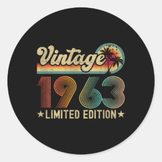 60 1963 60Th For Classic Round Sticker