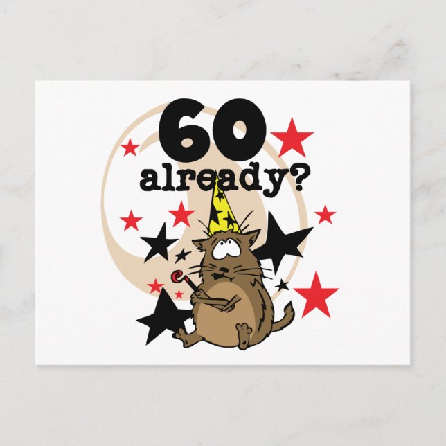60 Already Birthday Postcard (Front)