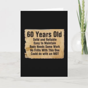 60 AND A "CLASSIC" HAPPY BIRTHDAY CARD