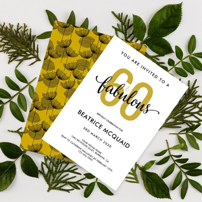 60 and Fabulous 60th Birthday Invitation (Creator Uploaded)