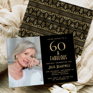 60 and Fabulous 60th Birthday Party Invitation