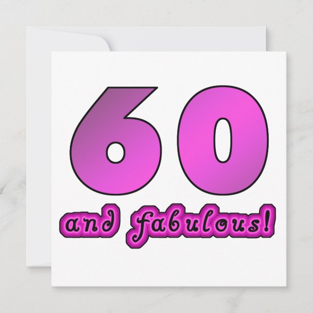 60 And Fabulous Birthday Card (Front)