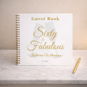 60 and Fabulous Birthday Party Guest Book