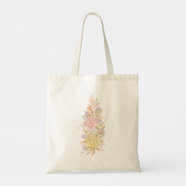 60 and Fabulous Floral Tote Bag (Back)