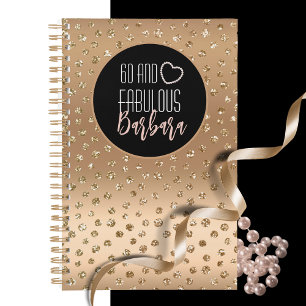 60 and Fabulous Glam Girly Gold Black Blush Pink Planner