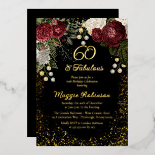 60 and Fabulous Glam Rose Floral Birthday Party