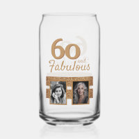 60 and Fabulous Gold Glitter 2 Photo 60th Birthday