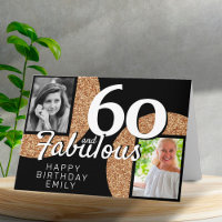 60 and Fabulous Gold Glitter 2 Photo 60th Birthday