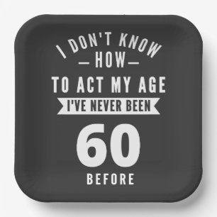 60 and Fabulous / Happy 60th Birthday Paper Plate