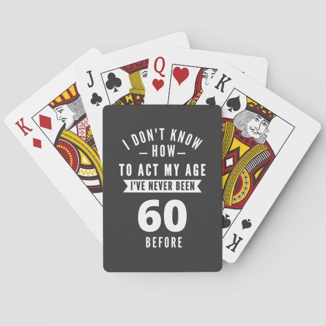 60 and Fabulous / Happy 60th Birthday Playing Cards (Back)
