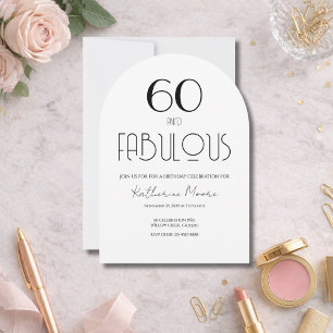 60 and Fabulous Invitation