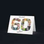 60 and Fabulous Multi Photo Friend 60th Birthday Card<br><div class="desc">A wonderful way to say happy 60th Birthday to a friend with a unique "Sixty and Fabulous" classical design black and white birthday card. Use our template to create your own custom photo collage. This loving birthday card has a simple elegant chic format with a beautiful typography. The design focuses...</div>