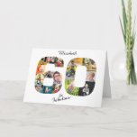 60 and Fabulous Multi Photo Friend 60th Birthday Card<br><div class="desc">A wonderful way to say happy 60th Birthday to a friend with a unique "Sixty and Fabulous" classical design black and white birthday card. Use our template to create your own custom photo collage. This loving birthday card has a simple elegant chic format with a beautiful typography. The design focuses...</div>