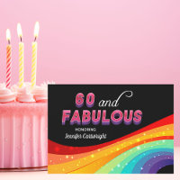 60 and Fabulous Rainbow Sparkle Birthday Party
