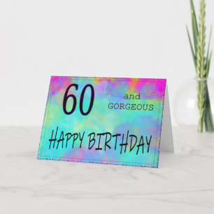 60 and gourgeous card
