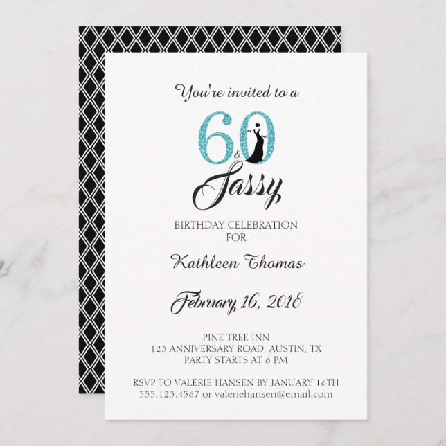 60 and Sassy | 60th Birthday Party Invitation (Front/Back)