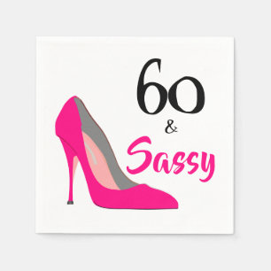 60 and Sassy 60th Birthday Party Napkin