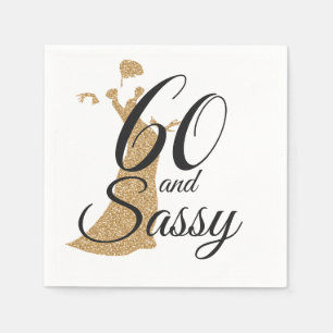 60 and Sassy Birthday Party Napkin