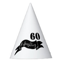 60 and Sparkling Hand Drawn Black and White