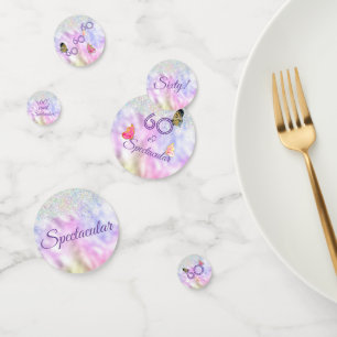 60 and Spectacular Glitter Birthday Confetti