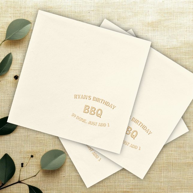 60 Birthday BBQ  Foil Napkins (Creator Uploaded)