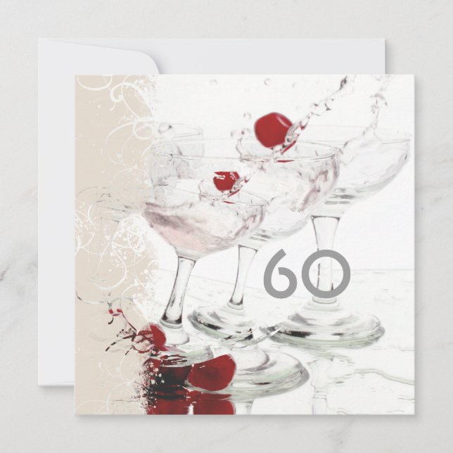 60 Birthday celebration party major CUSTOMIZE Invitation (Front)