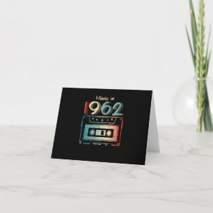 60 Birthday Gifts Year Old Made in 1962 Cassette Invitation