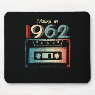 60 Birthday Gifts Year Old Made in 1962 Cassette Mouse Mat