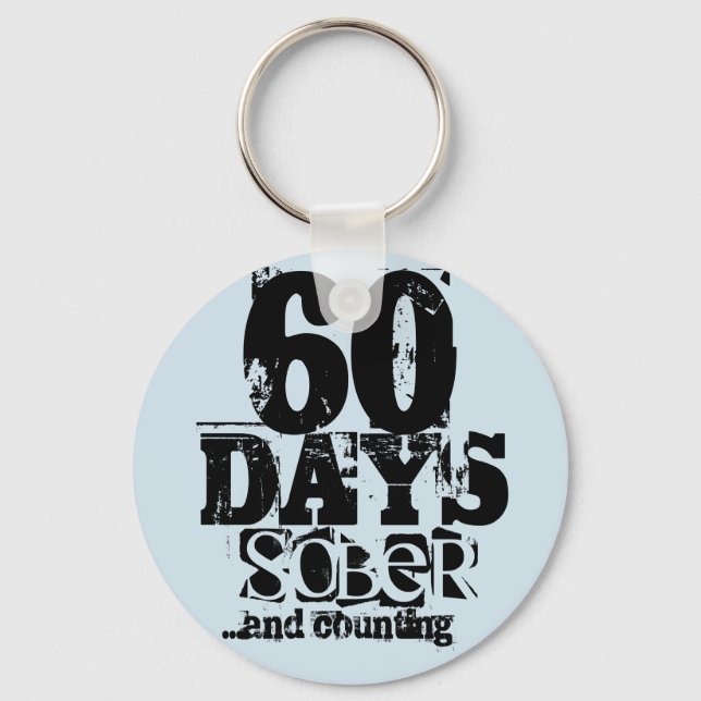 60 Days Sobriety Key Ring (Front)