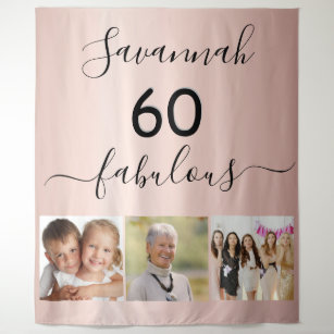 60 fabulous custom photo surprise party rose gold tapestry