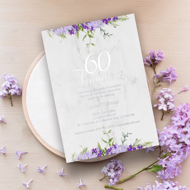 60 & fabulous Floral Watercolor Purple Shades (Creator Uploaded)