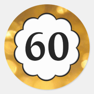 60 - Golden Numbers Sticker