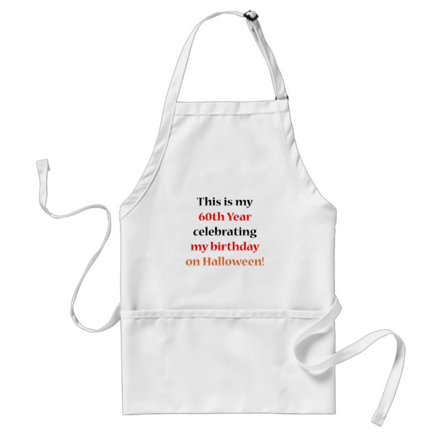 60 Halloween Birthday Standard Apron (Front)